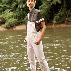 Madewell straight leg overalls in Tile White - XS